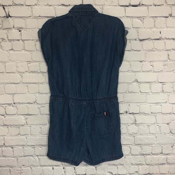 Tommy Hilfiger chambray jumpsuit shorts - Picture 2 of 4